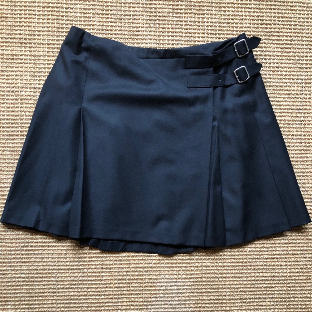 Pleated wrap skirt